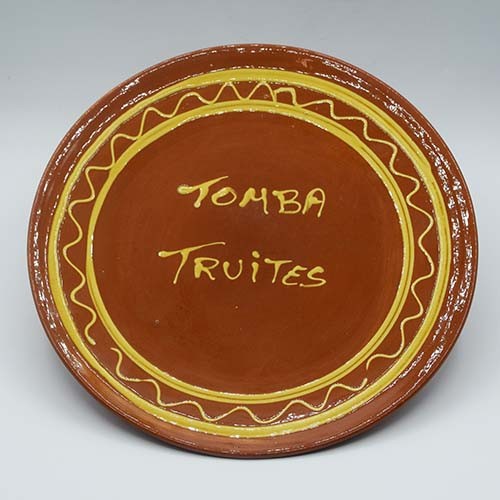 Ceramic plate for Spanish Tortilla flipper